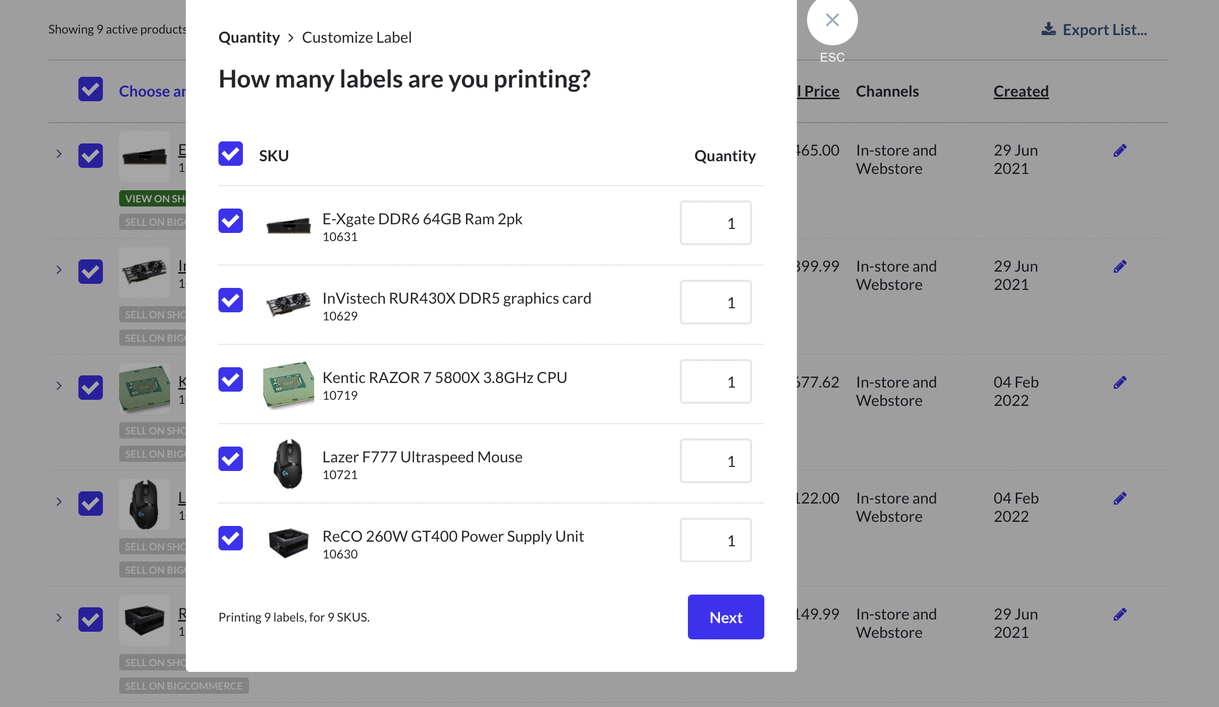 Customizing multiple labels