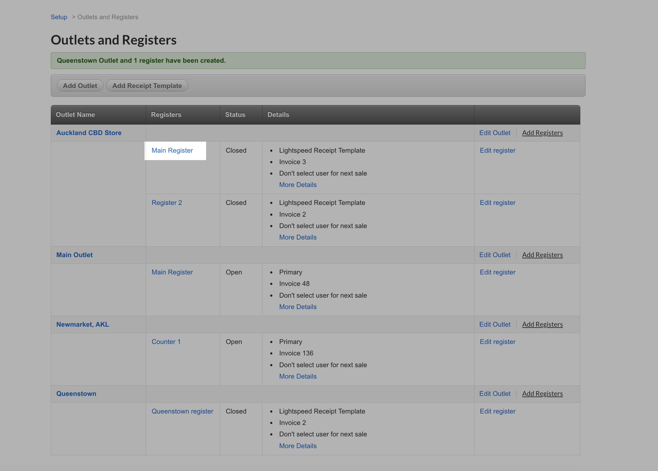 Outlets and registers