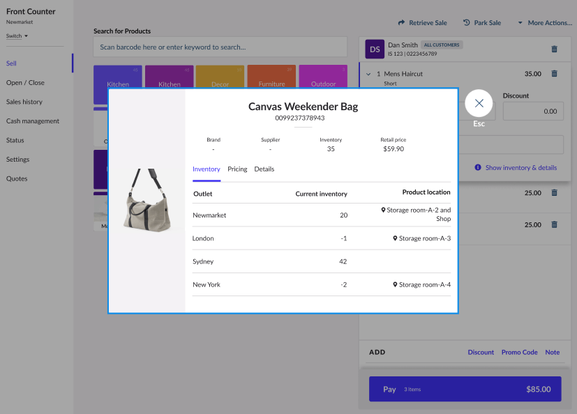 Adding and viewing product locations Lightspeed Retail (XSeries)
