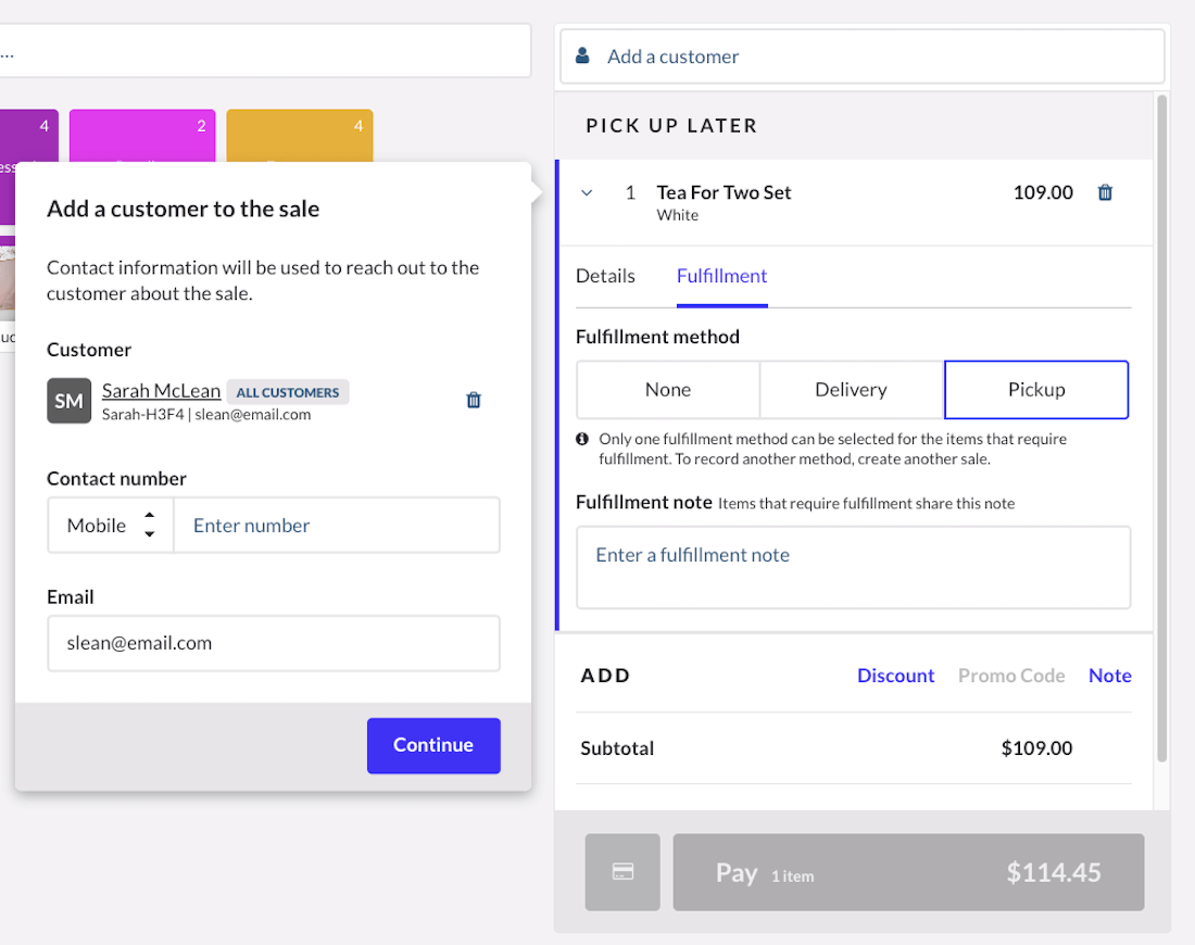 Ajout d’un nouveau client dans le cadre d’une vente incomplète.