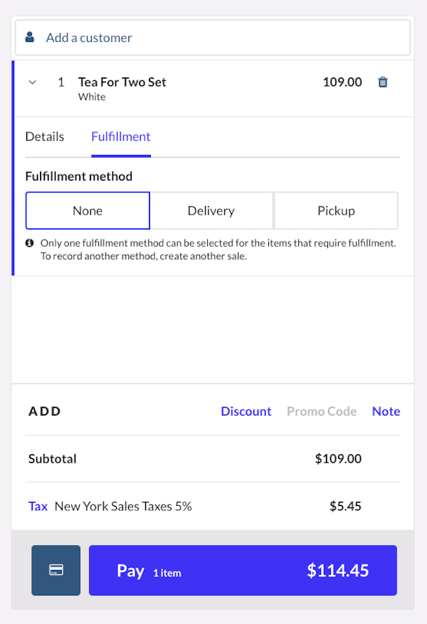 Onglet Remise au client situé sous chaque article dans l’écran de caisse.