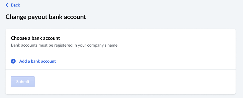 Fenêtre contextuelle, le bouton Ajouter un compte bancaire est visible.