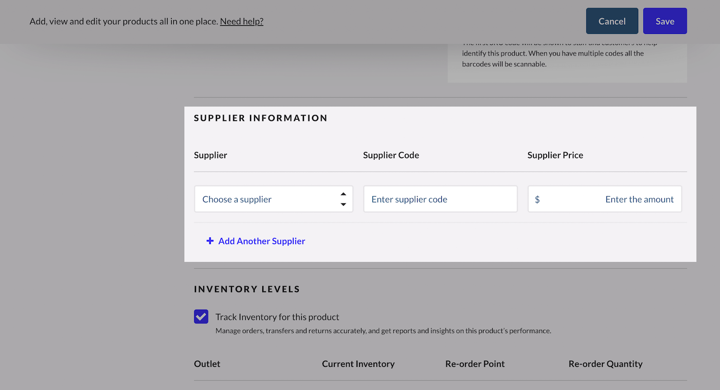 Product page
