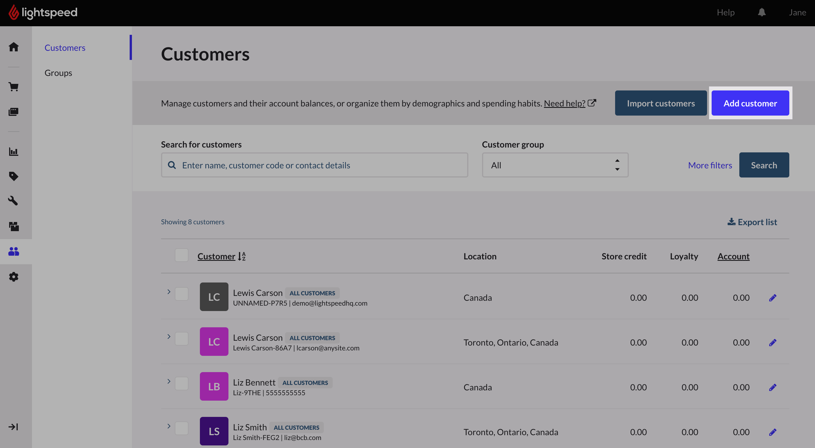 Page Clients, sur laquelle l’option Ajouter un client est mise en évidence.