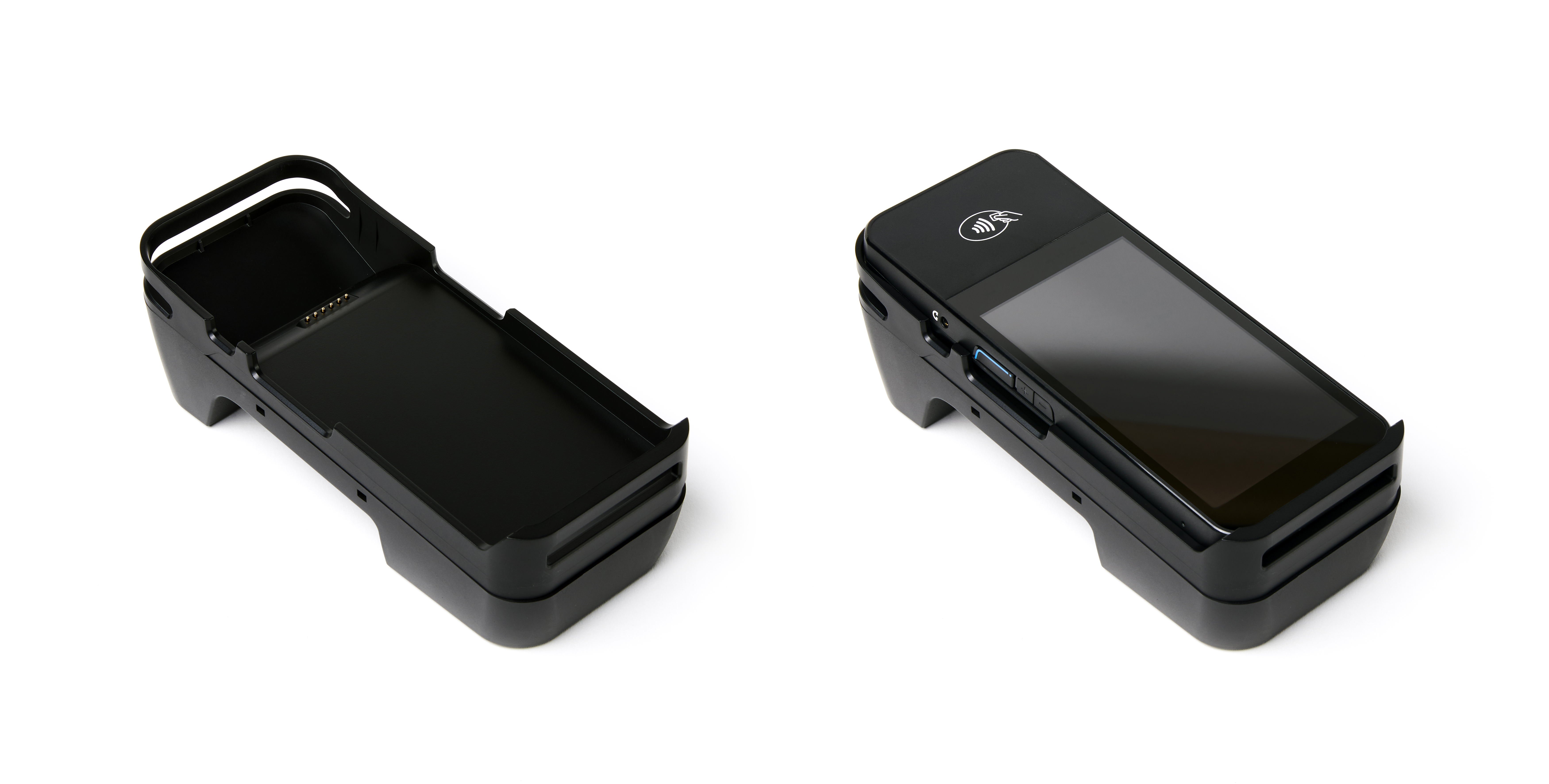 Smart Terminal (WisePOS E) terminal in ethernet dock.