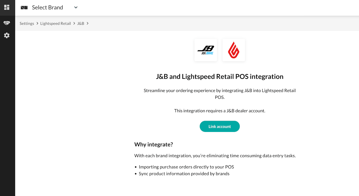 Page d’intégration vous invitant à associer votre compte