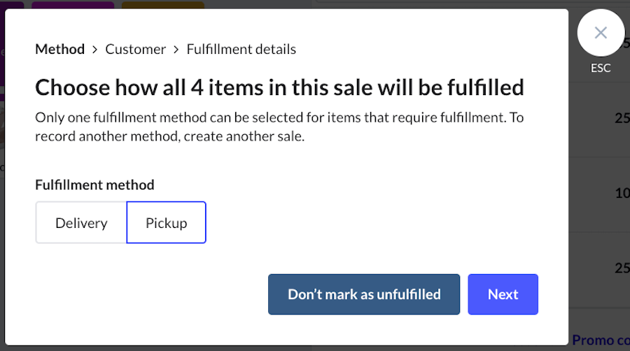 Méthode Marquer tous les articles comme vente à remise différée.