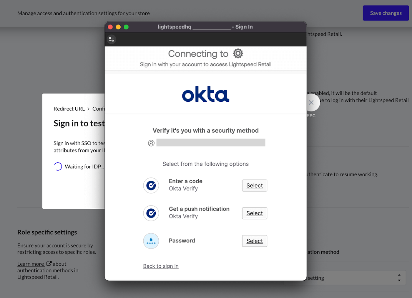 Sign in with SSO button to open SSO login modal.