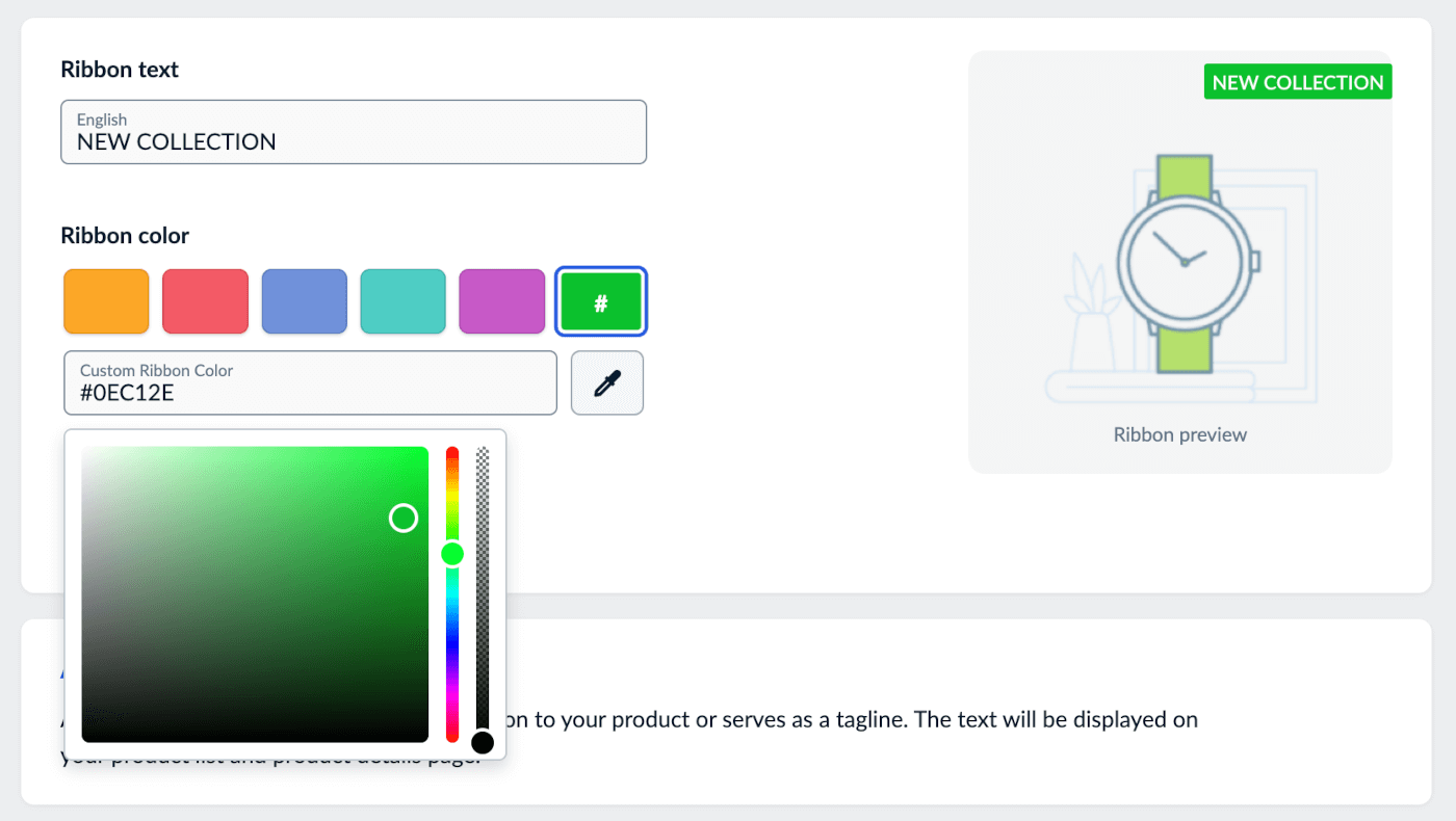 Choosing ribbon color