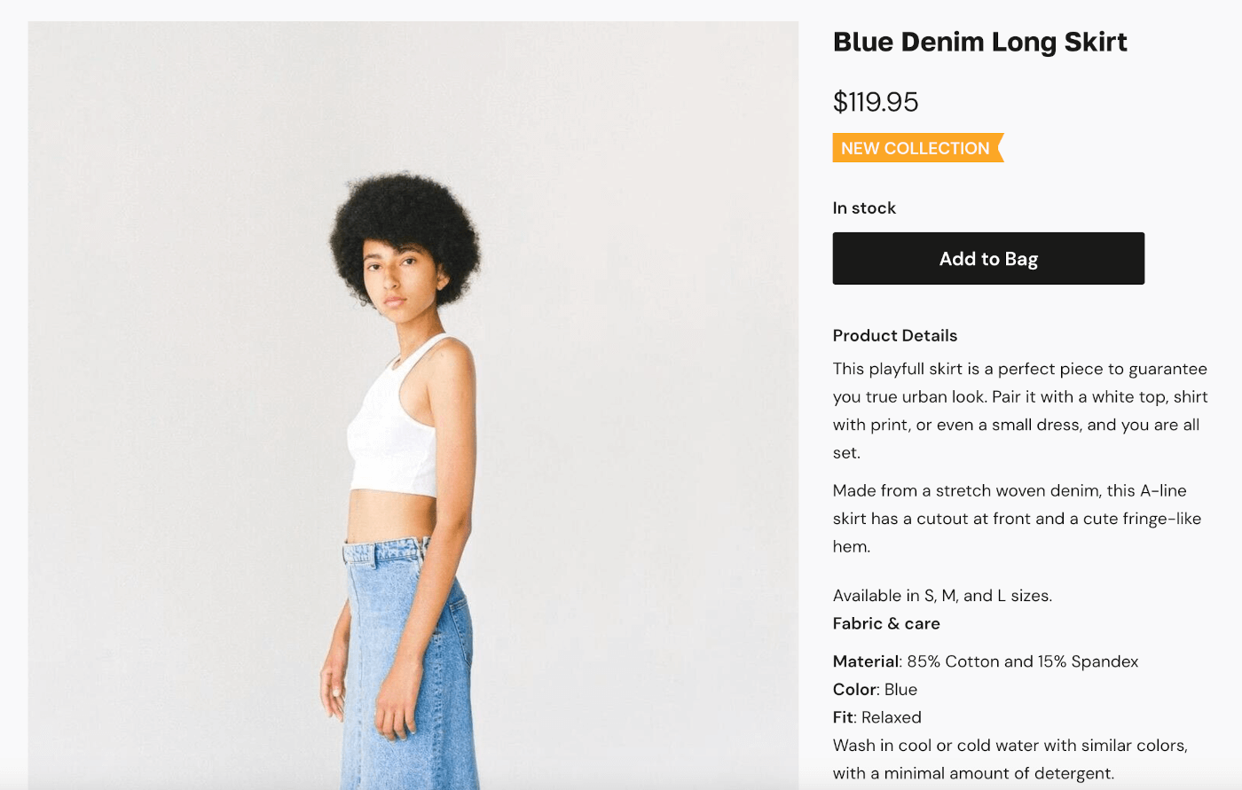 Ribbon on a product page