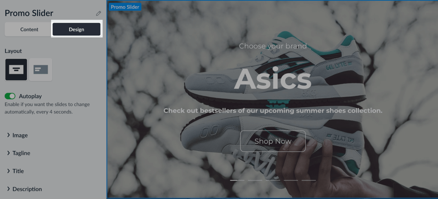 Adding slider to Instant Site