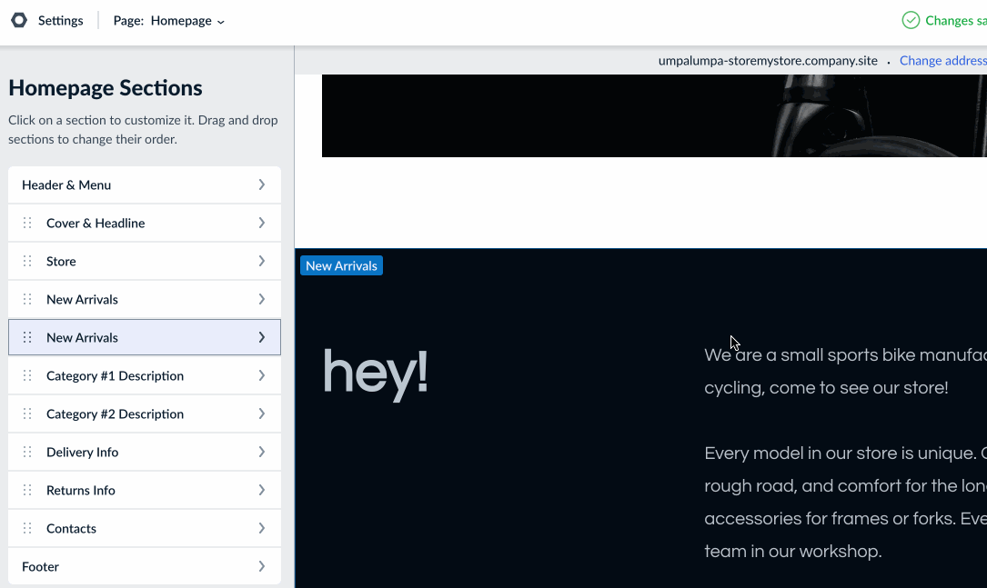 Adding and editing sections on your Instant Site 1.gif