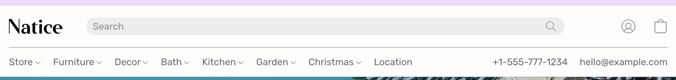Instant Site header example