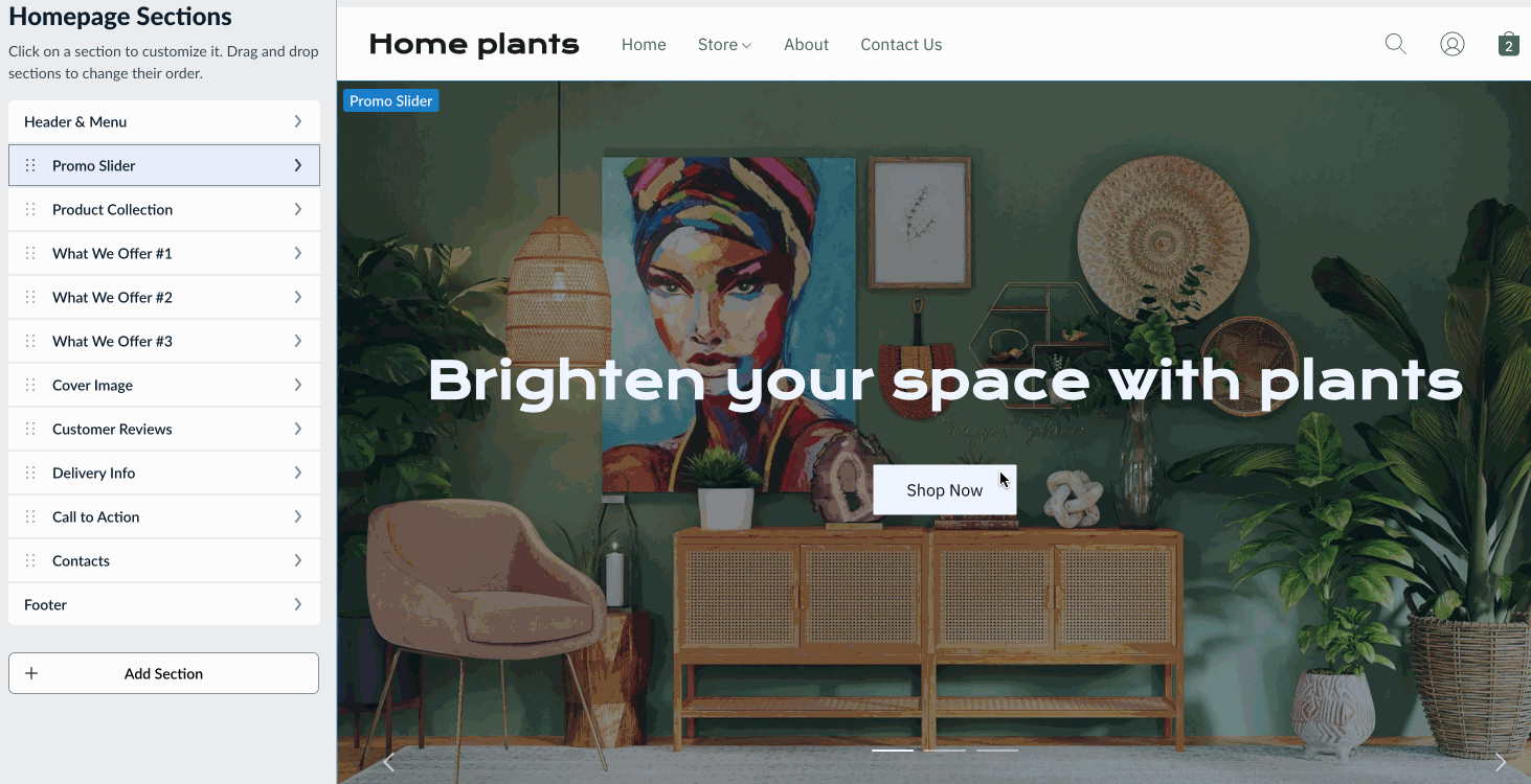 Editing an Instant Site template