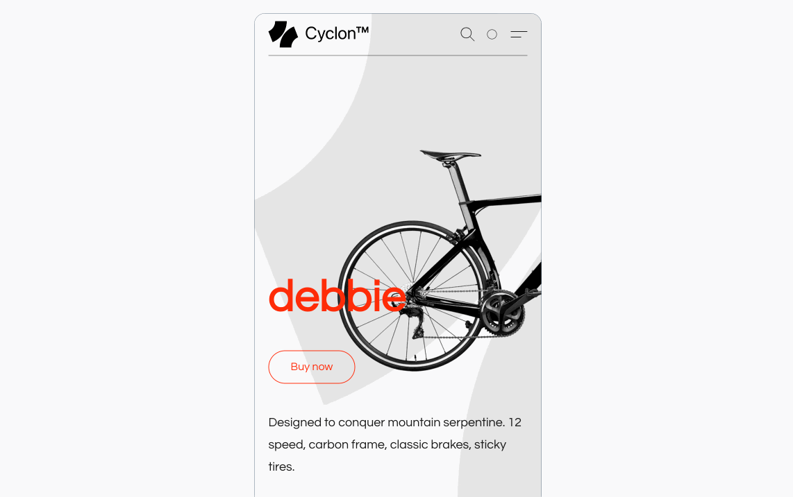 Mobile layouts for Instant Site section