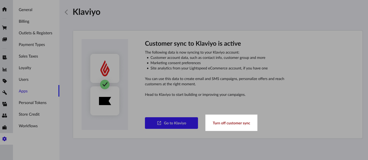 Disconnecting Retail POS from Klaviyo