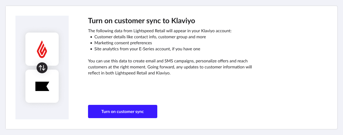 Turning on customer sync to Klaviyo