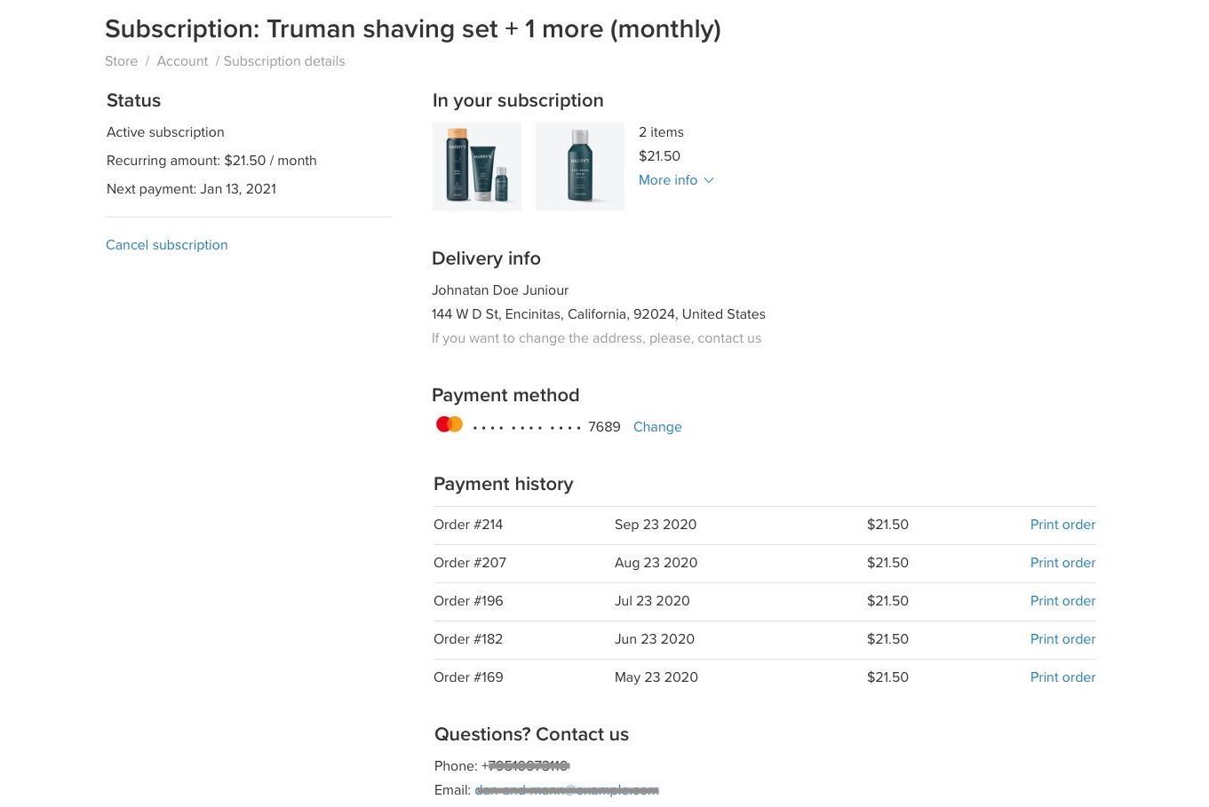 Recurring subscriptions customer account.jpeg