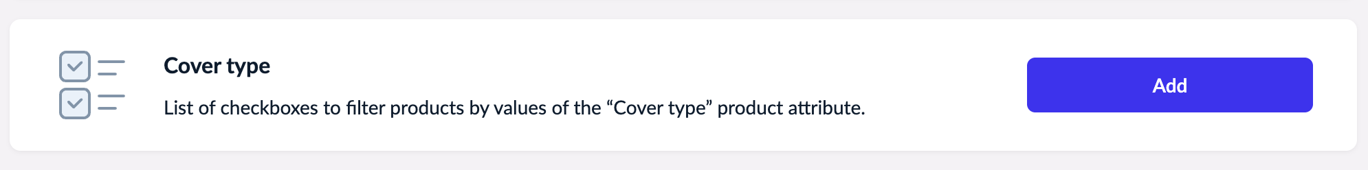 Adding an attribute as a filter