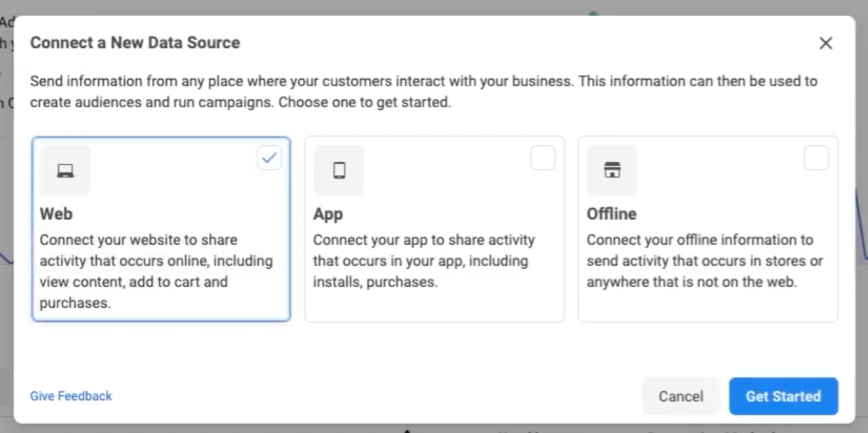 Connecting a new data source