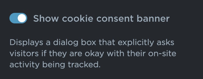 Setting up cookie consent banner
