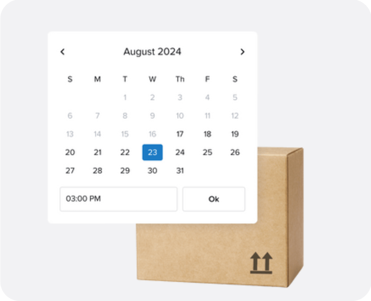 Calendar picker.