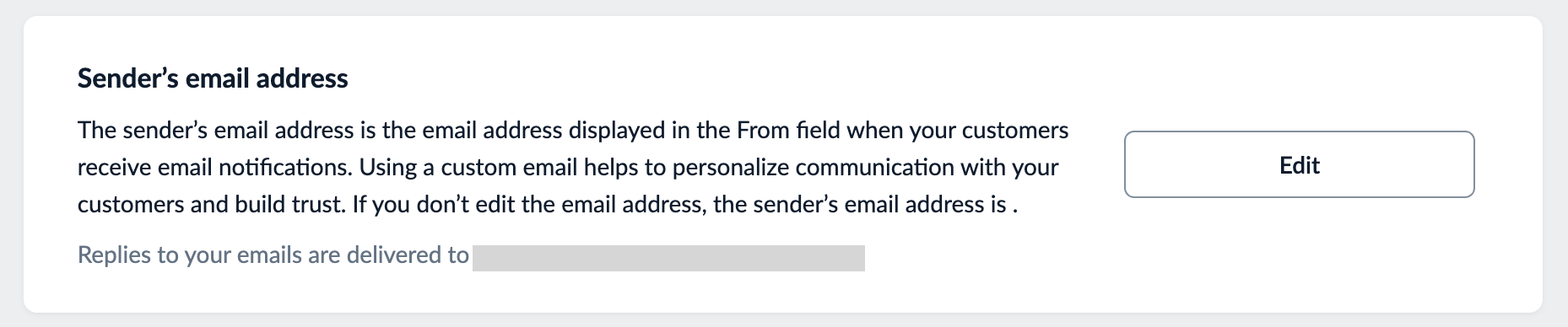 Custom sender's email address