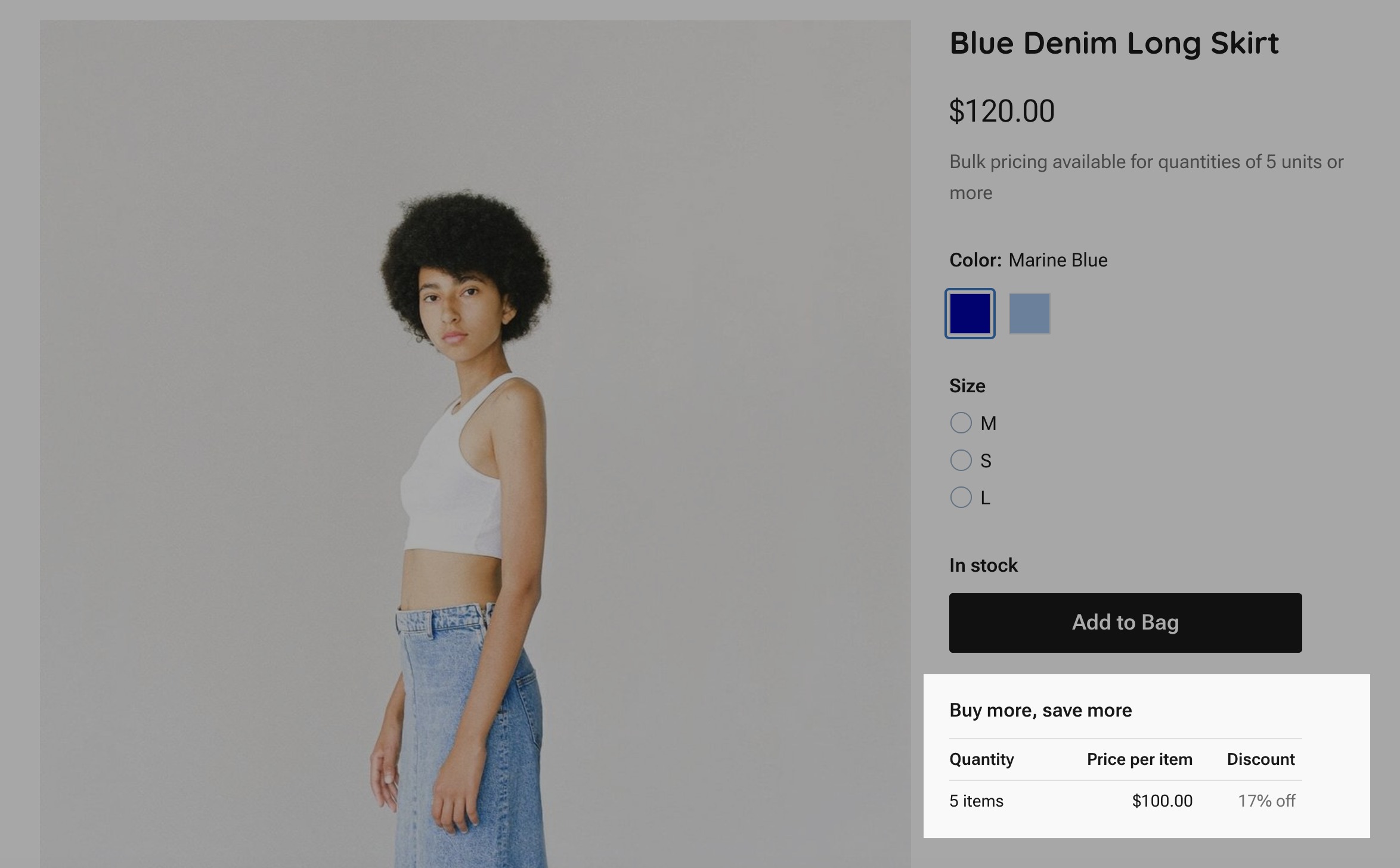 Option de prix avec remise sur quantité