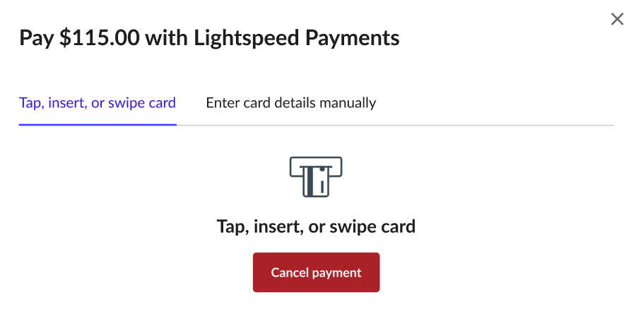 Une fenêtre contextuelle avec l’option de taper, insérer ou glisser la carte.
