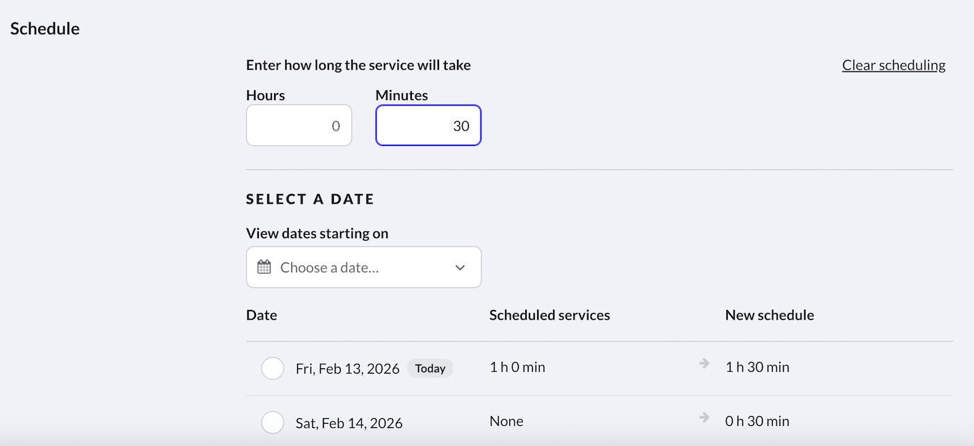 Adjust the service schedule.