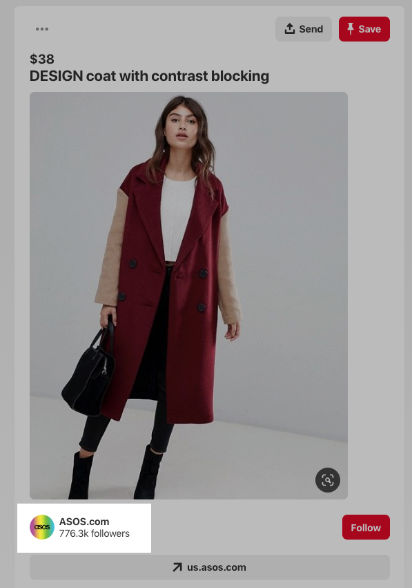 Pinterest claimed website
