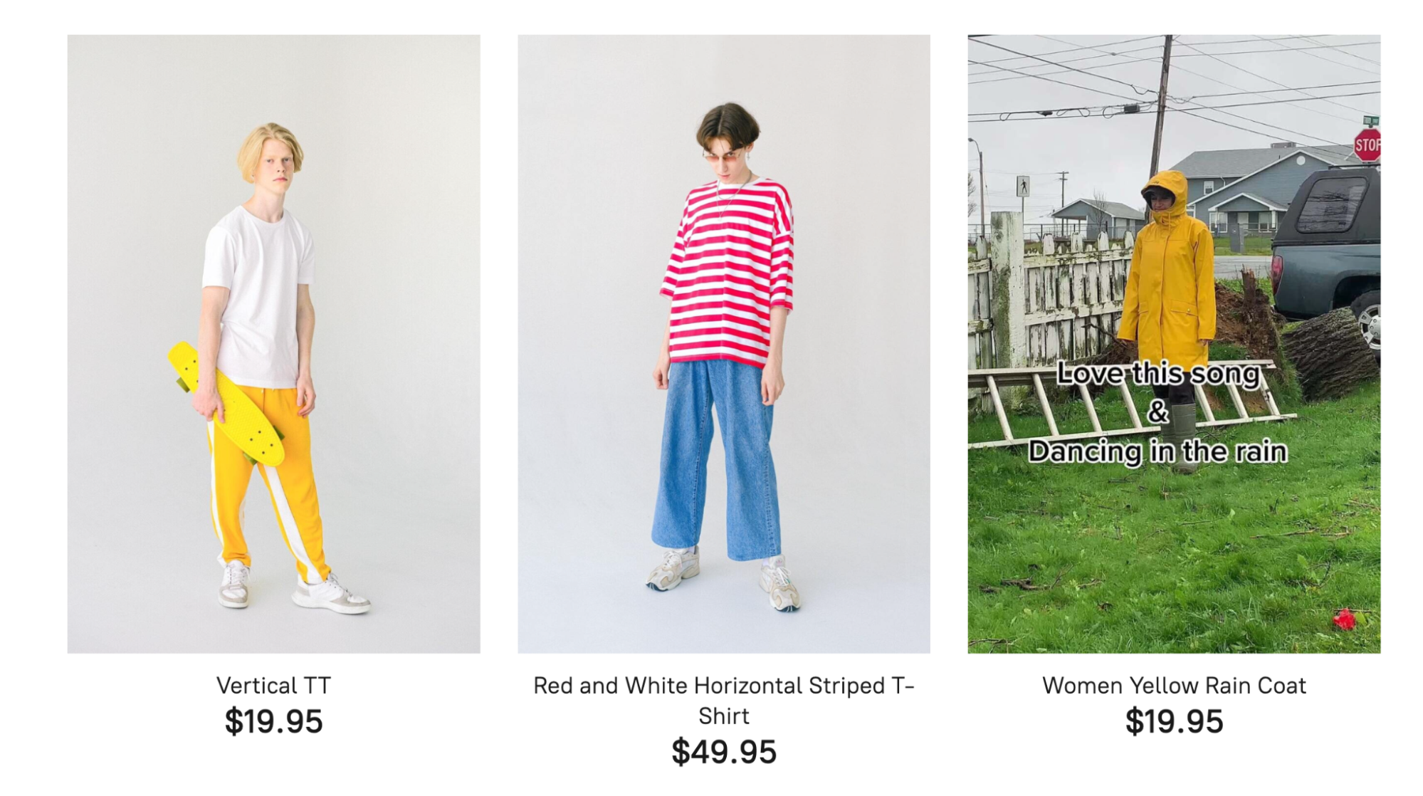 Product grid with the portrait ratio