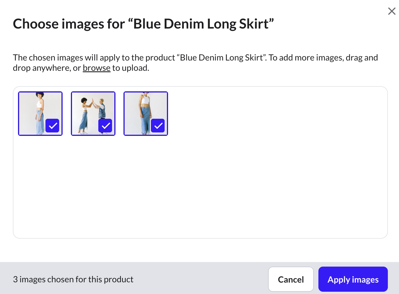 Selected images in the gallery