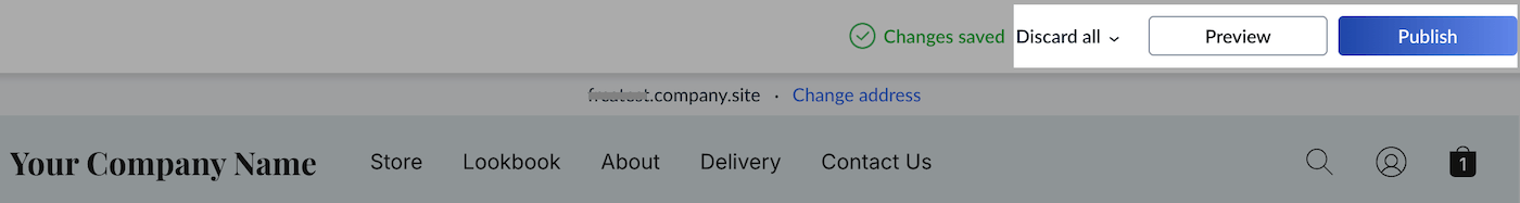 Les réglages de l'éditeur de site instantané.