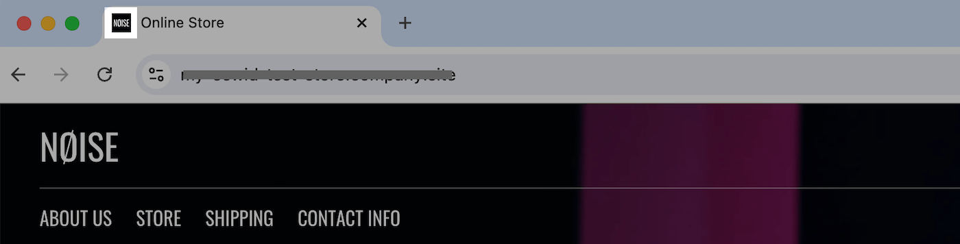 Favicon op Instant Site.