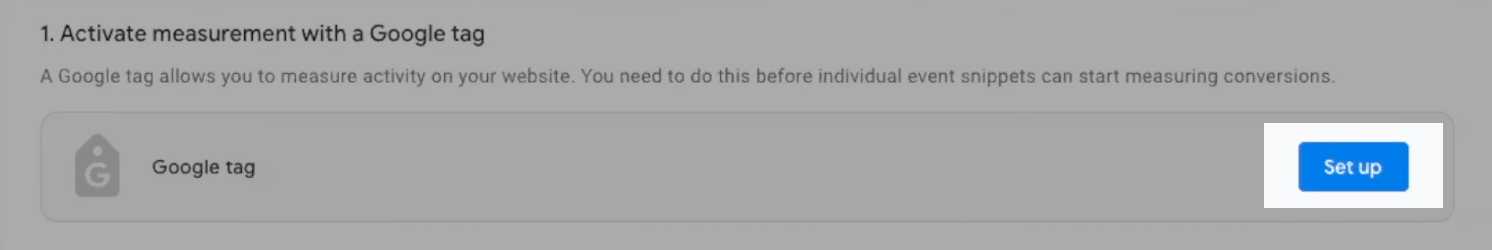 Setting up Google Ads conversion tracking