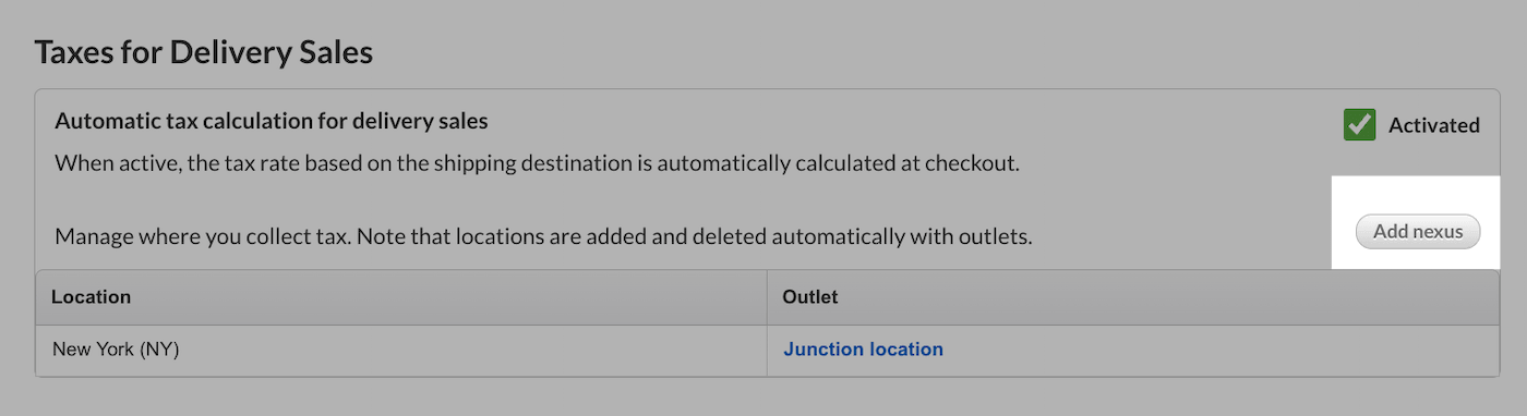 The Add Nexus button highlighted.