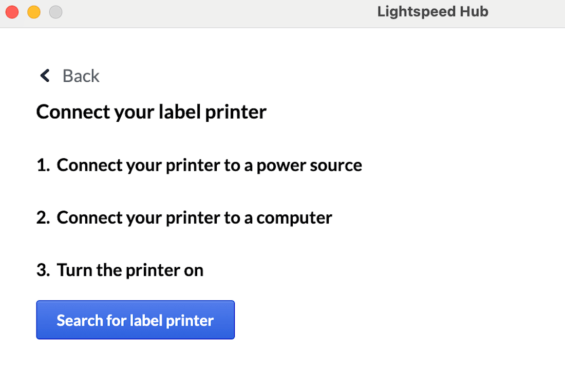 Devices and label printing page setup options.