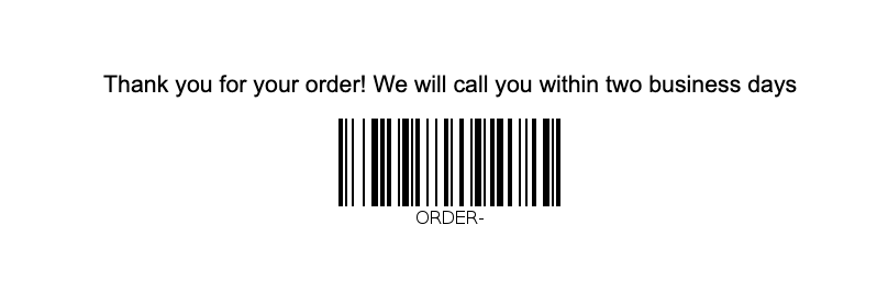 Example of a message in the tax invoice footer