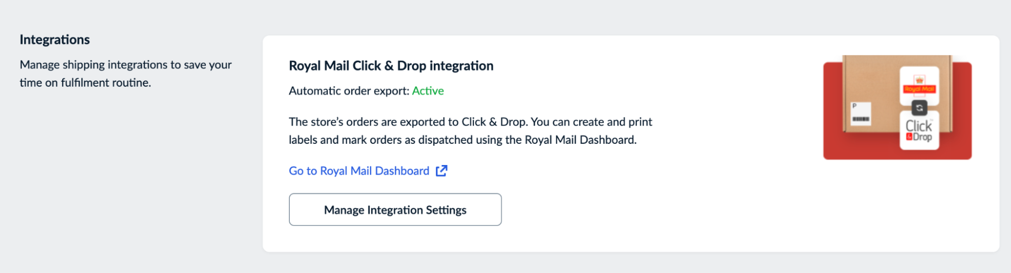 Managing Integration Settings