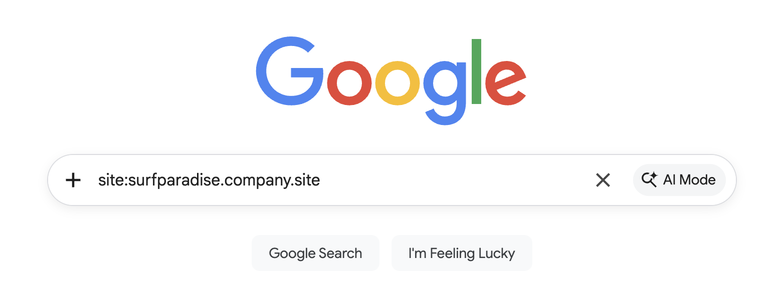 Checking site indexation