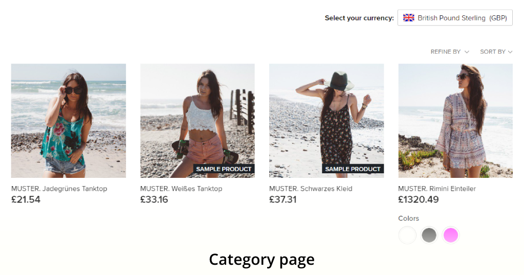 currency conversion in online store.