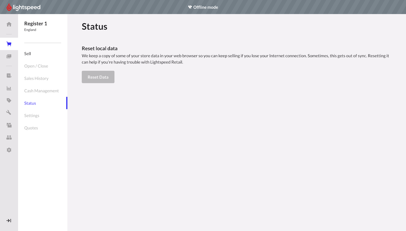 Status page.