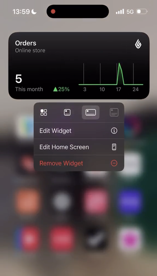 eCom mobile widgets