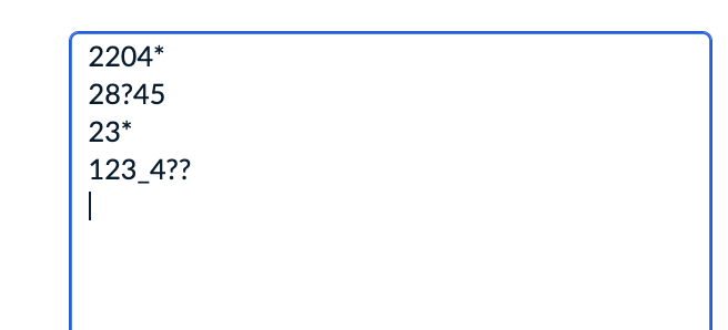 Wildcard usage example