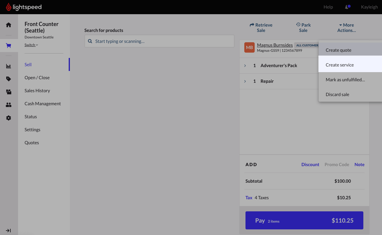 Create service