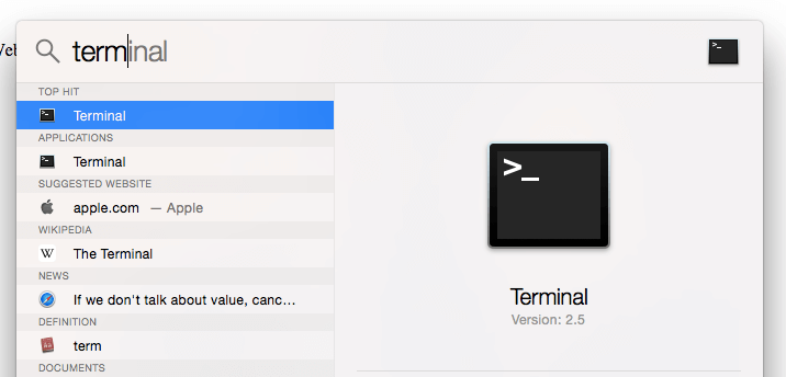 Zoekresultaten voor Terminal.