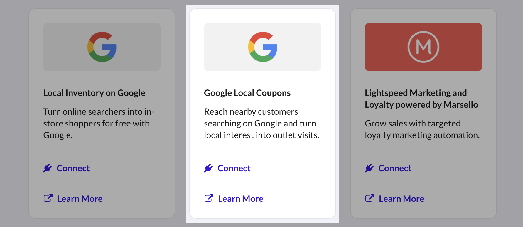 A list of apps on the Directory page with Google Local Coupons highlighted