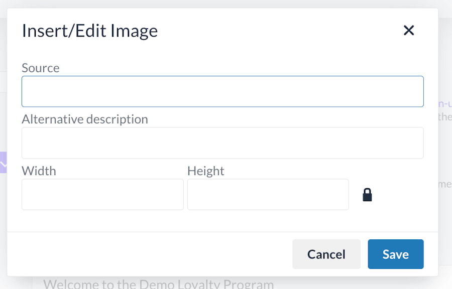 Insert/Edit Image dialog box.