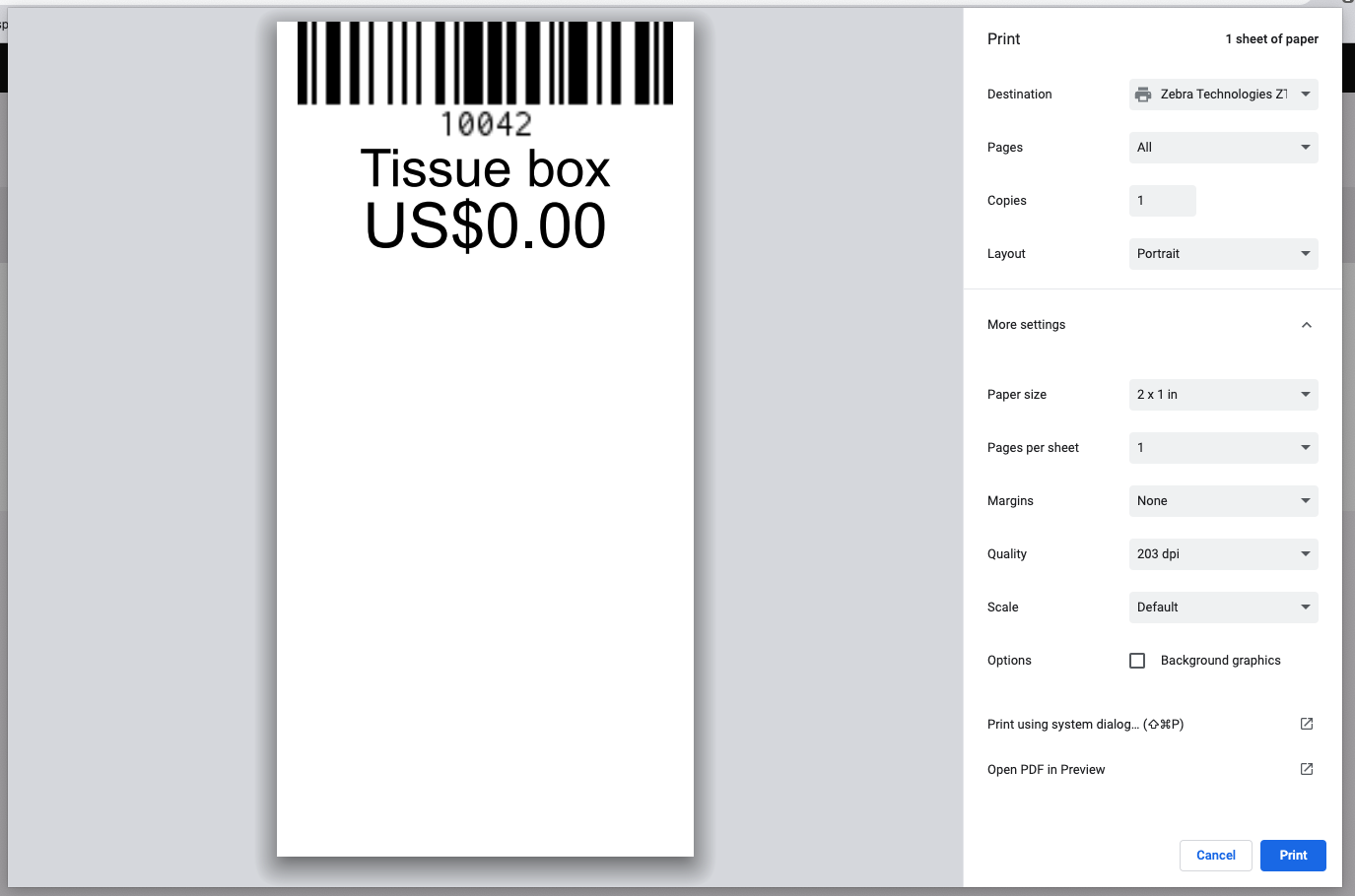 Print browser